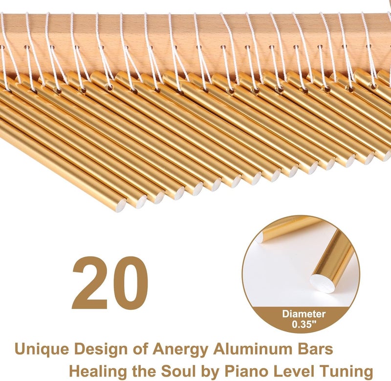 LIEKE 20 Tone Tabletop Wind Chime Hand Chime Sound Healing Instrument for Zen Yoga Meditation Mindfulness - Image 3